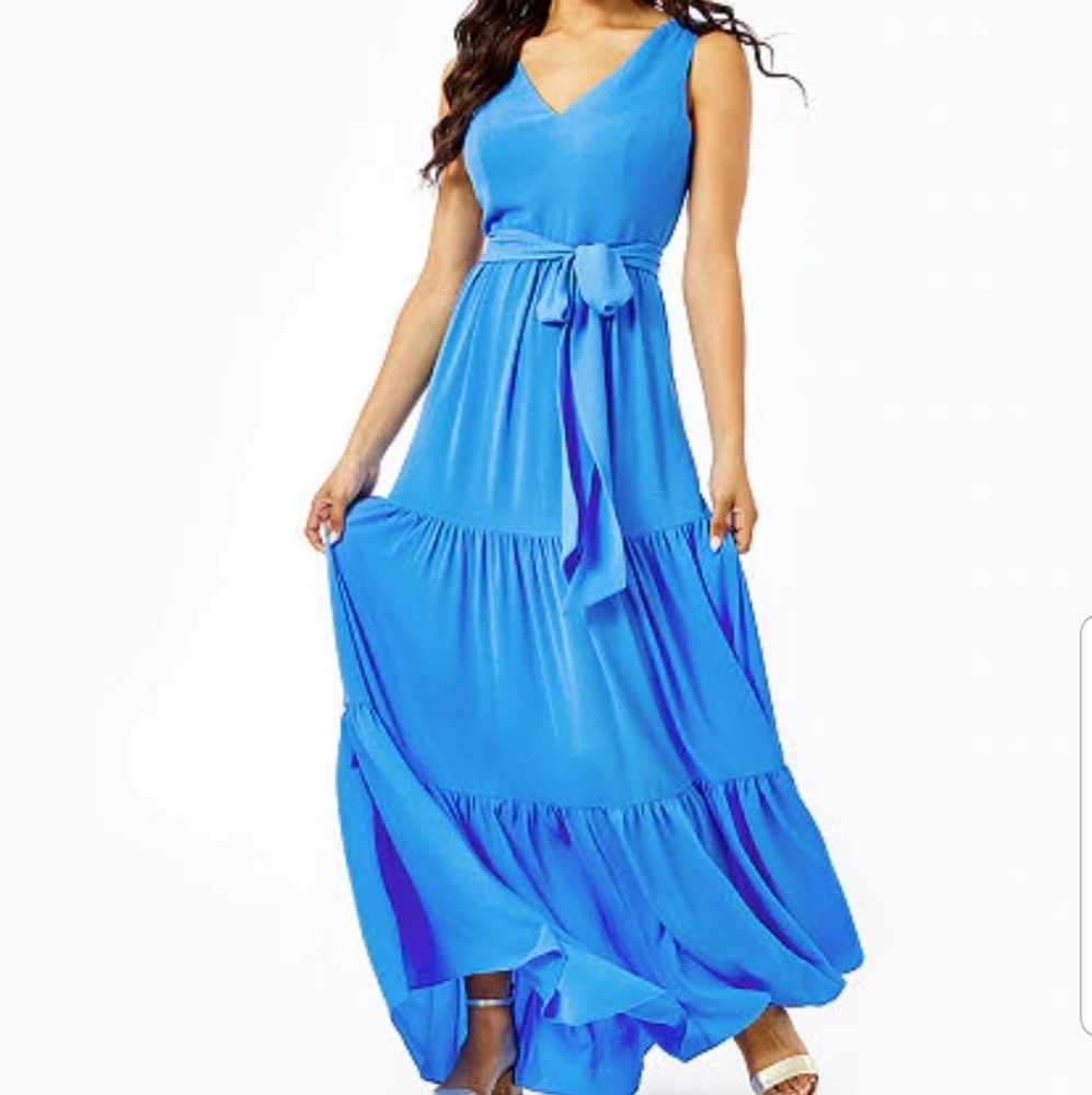 Lilly Pulitzer Maurine Tiered Maxi Dress SZ 2 NWT